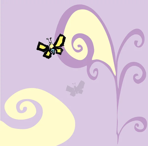 Papillon psychédélique — Image vectorielle