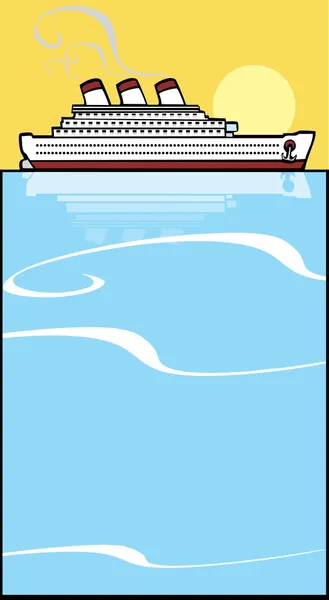 Ozeandampfer Nr. 1 — Stockvektor