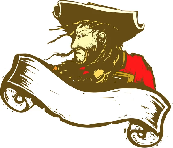 Banner pirata — Vector de stock