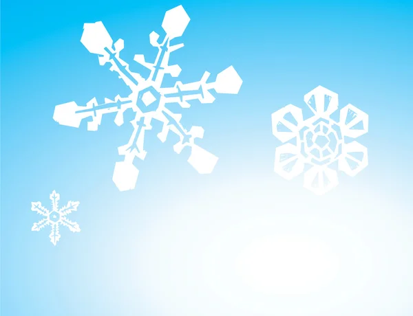 Trois fond de flocon de neige — Image vectorielle