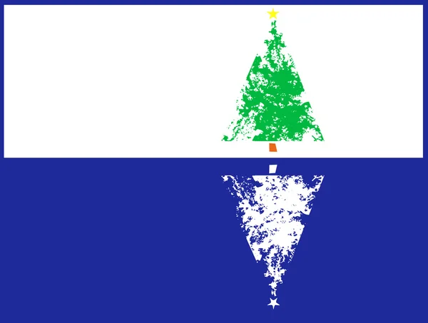 Réflexion arbre de Noël — Image vectorielle
