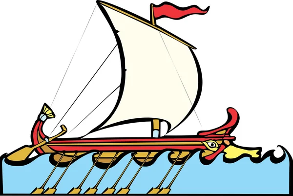 Греческий военный корабль — стоковый вектор