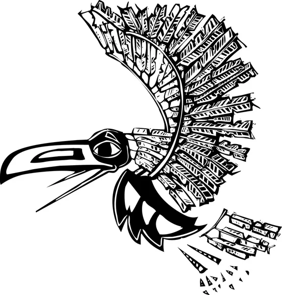 Cuervo volador — Archivo Imágenes Vectoriales