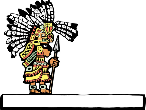 Guerreiro de Teotihuacan —  Vetores de Stock