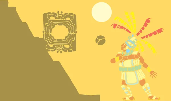 Juego de pelota maya # 1 — Vector de stock