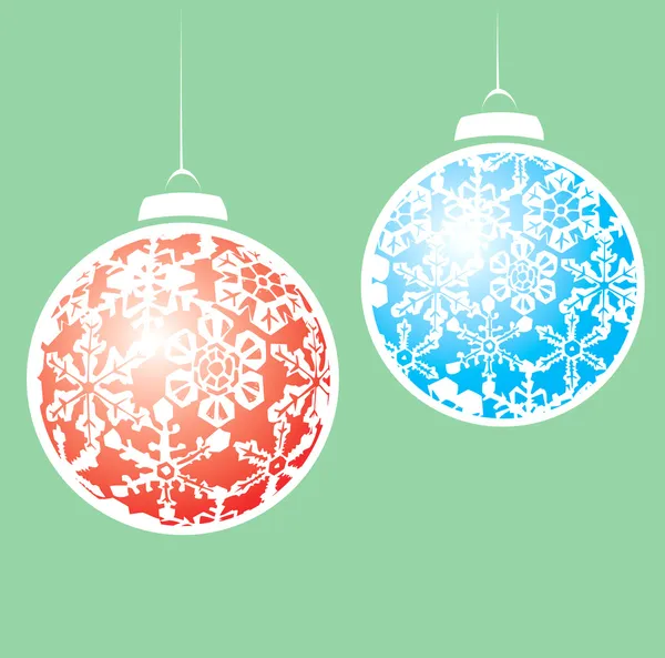 Snowstorm Christmas Ornaments — Stock Vector