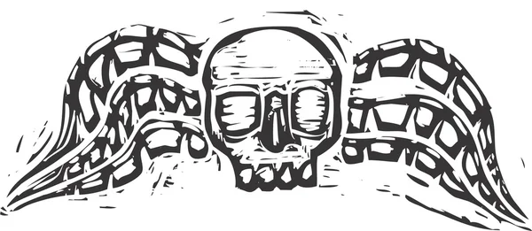 Crâne ailé — Image vectorielle