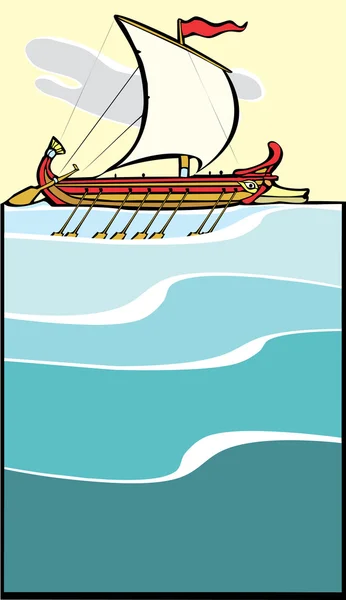 Navire de guerre grec — Image vectorielle