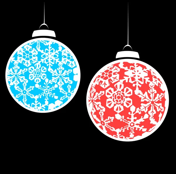 Snowstorm Christmas Ornaments #2 — Stock Vector