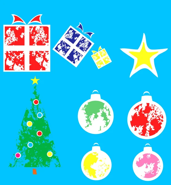 Group of Christmas Ornaments — Stock Vector