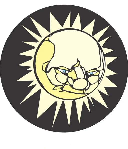 Gesicht der Sonne — Stockvektor