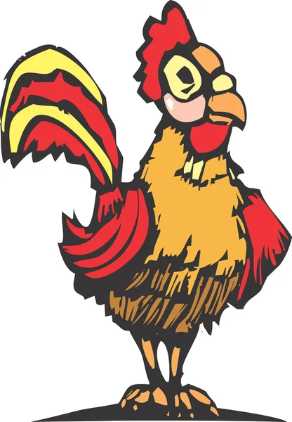 Ayam merah - Stok Vektor