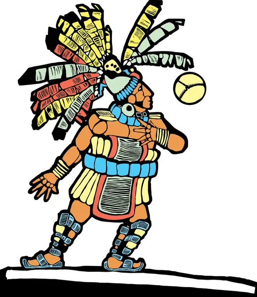 Mayan Ballplayer # 3 — Vector de stock