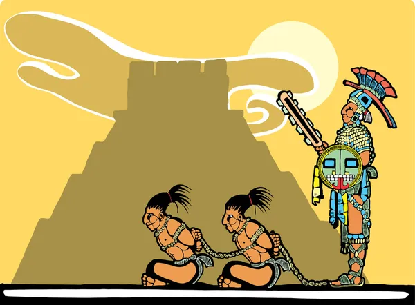 Sacrifices mayas — Image vectorielle