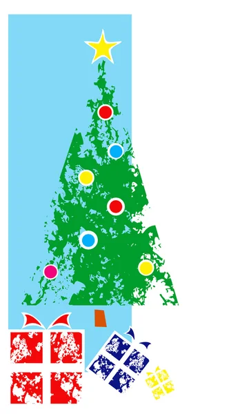 圣诞礼物和树 — 图库矢量图片
