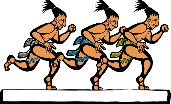 Maya-Läufer — Stockvektor