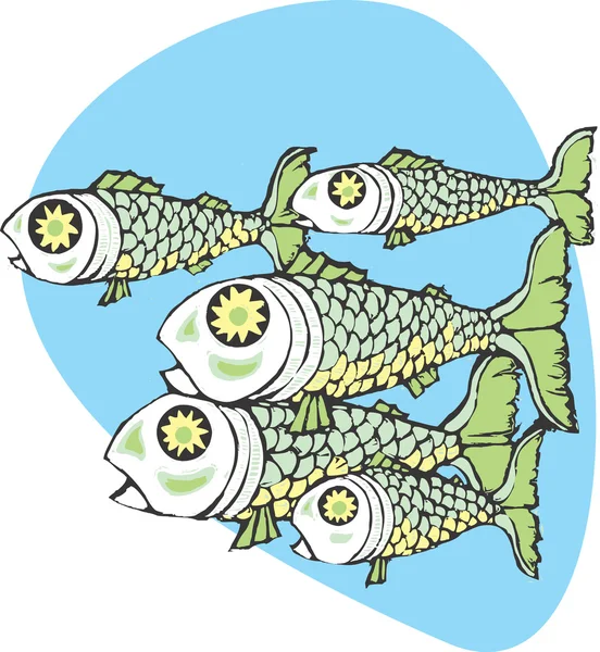 Scuola di pesce # 2 — Vettoriale Stock