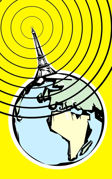 地球ラジオ — ストックベクタ