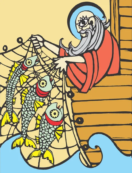 Ной риболовлі — стоковий вектор