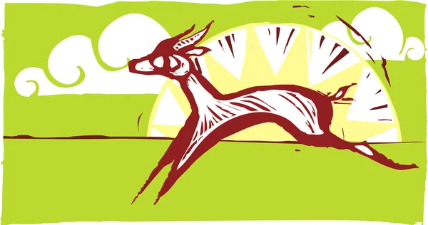 Running Gazelles #2 — Stock Vector