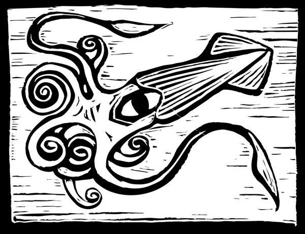 Tintenfischgruppe — Stockvektor