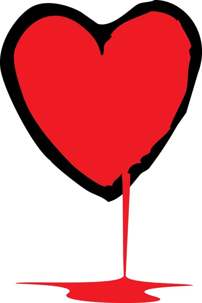 Corazón sangrante — Archivo Imágenes Vectoriales