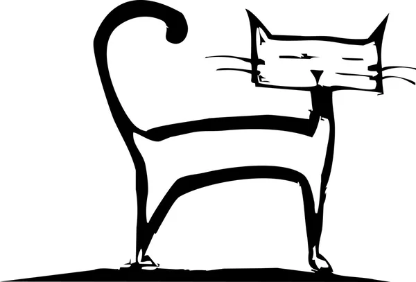 Kitty debout — Image vectorielle