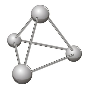 Simple silver molecule clipart