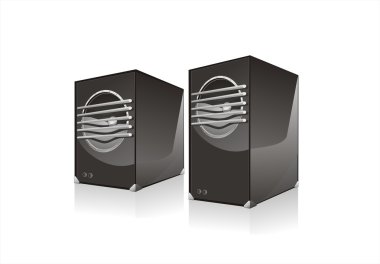 Two subwoofers clipart