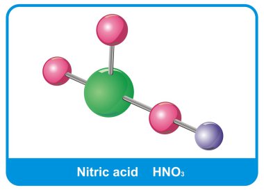 nitrik asit molekülünün