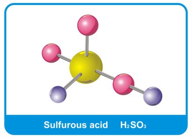Molecule of Sulfurous Acid clipart