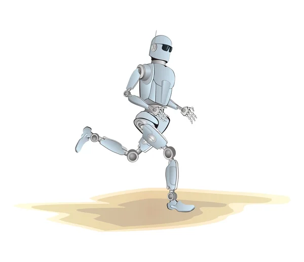 慢跑的机器人 — 图库矢量图片