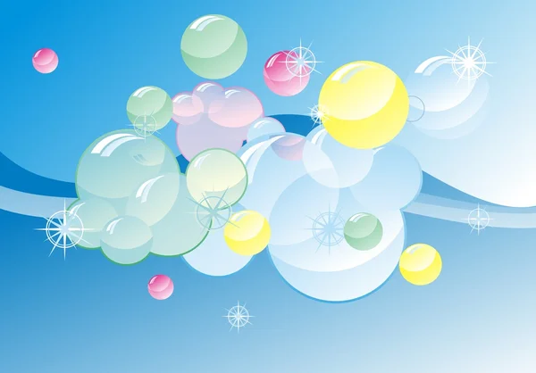 琉璃肥皂气泡抽象光泽 b 上 — 图库矢量图片