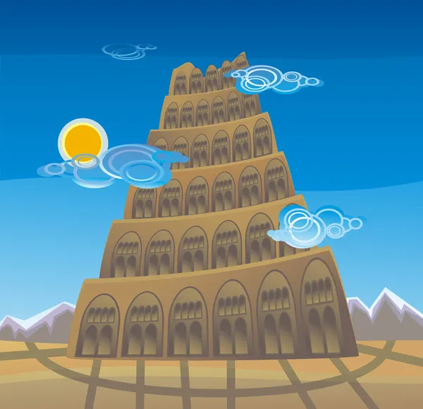 Torre de Babel — Vetor de Stock