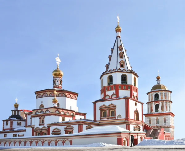 Weiße russische Kirche — Stockfoto