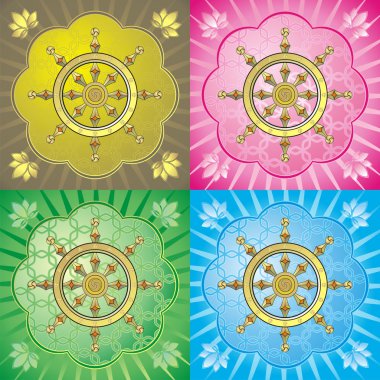 Dharmacakra - dharma wheel clipart