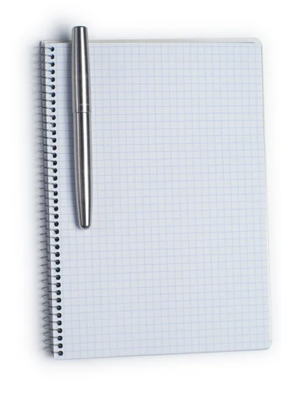 Ручка и ноутбук — стоковое фото