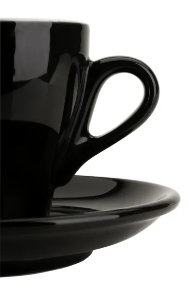 Μαύρο φλιτζάνι καφέ απομονωμένο σε λευκό Royalty Free Εικόνες Αρχείου