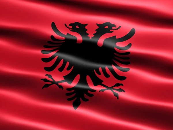 Bandiera dell'Albania — Foto Stock