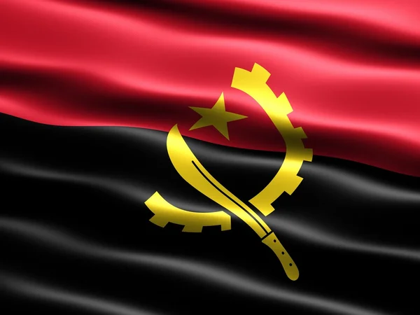 Flagge von Angola — Stockfoto