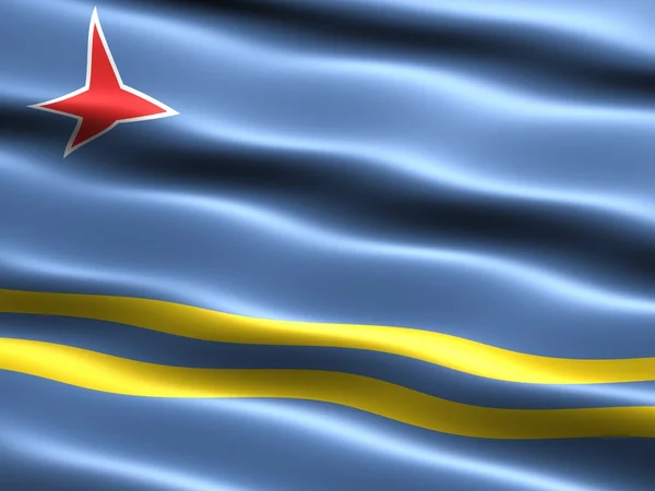 Flaga Aruby — Zdjęcie stockowe