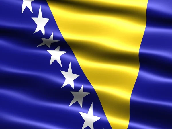 Vlajka Bosny Hercegoviny — Stock fotografie