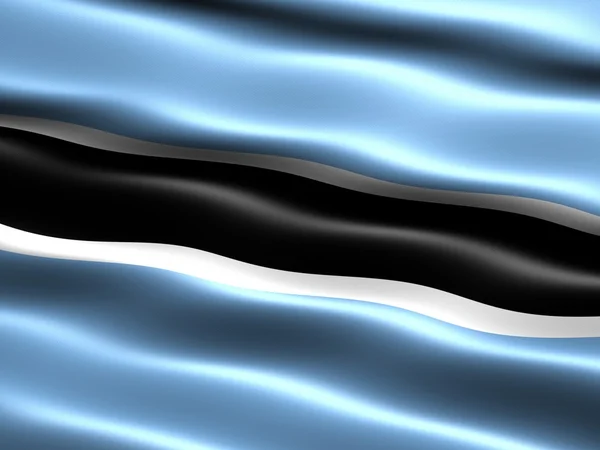 Bandiera del Botswanwa, illustrazione 3D — Foto Stock
