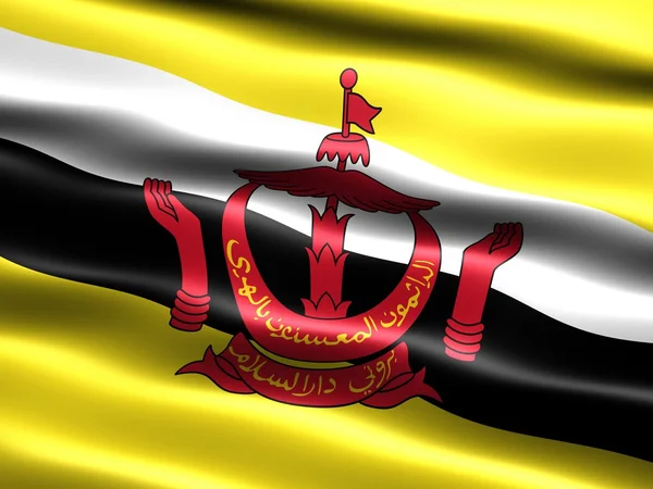 Flagge von Brunei — Stockfoto