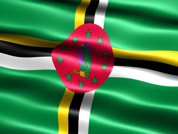 Flaga Dominiki — Zdjęcie stockowe