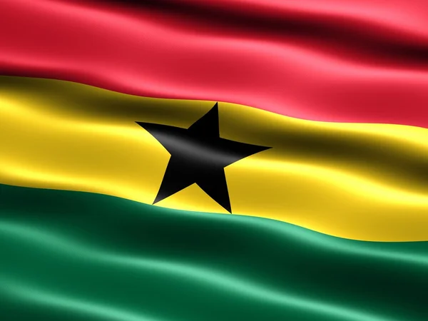 Bandeira de Gana — Fotografia de Stock