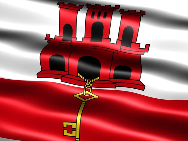 Flagga gibraltar — Stockfoto