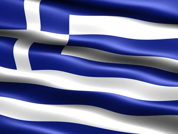 Greklands flagga — Stockfoto
