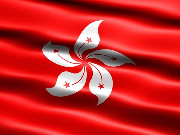 Flagge von Hongkong — Stockfoto