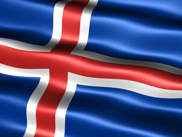 Bandeira da Islândia — Fotografia de Stock